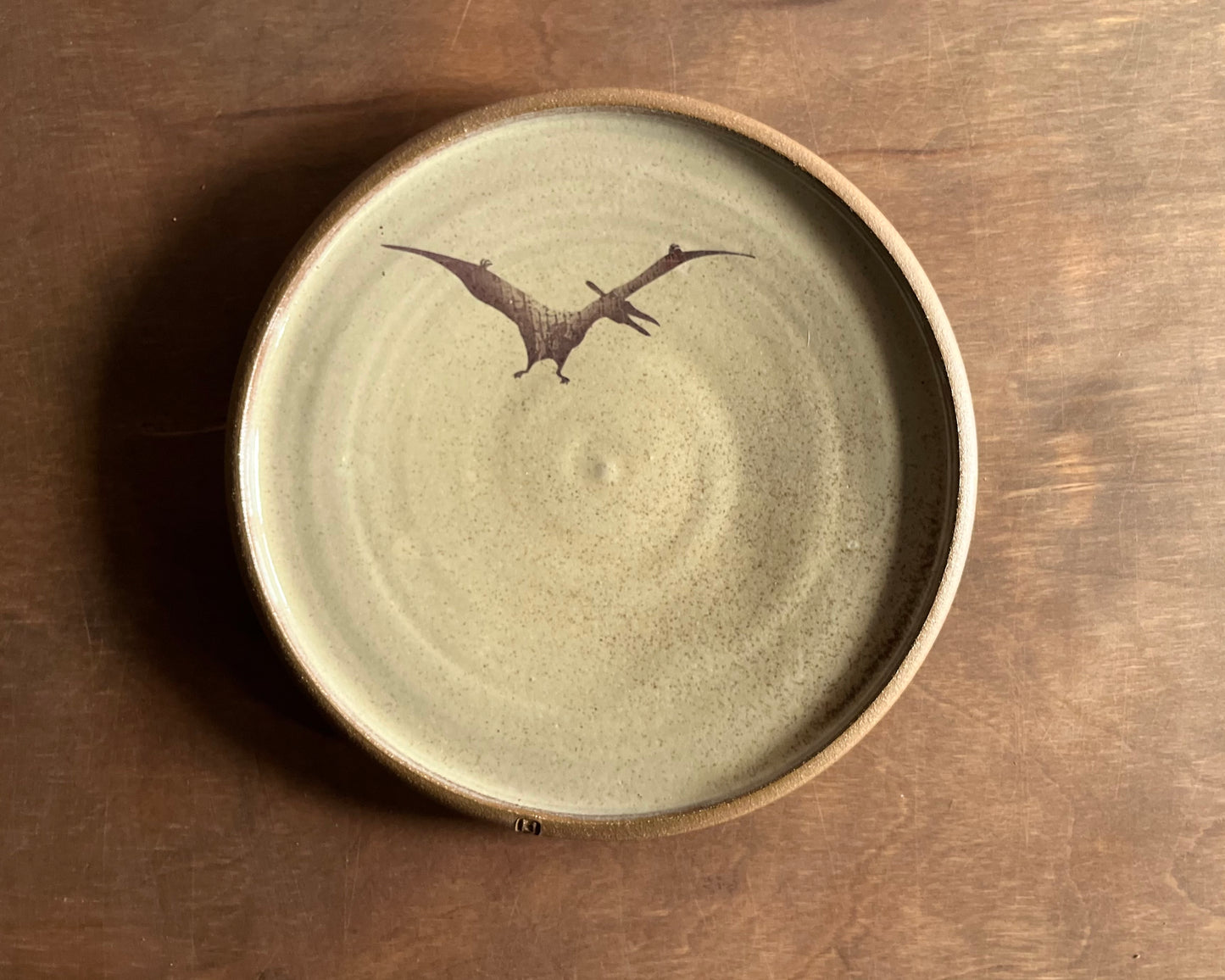 Pterodactyl Dinner Plate - yellow
