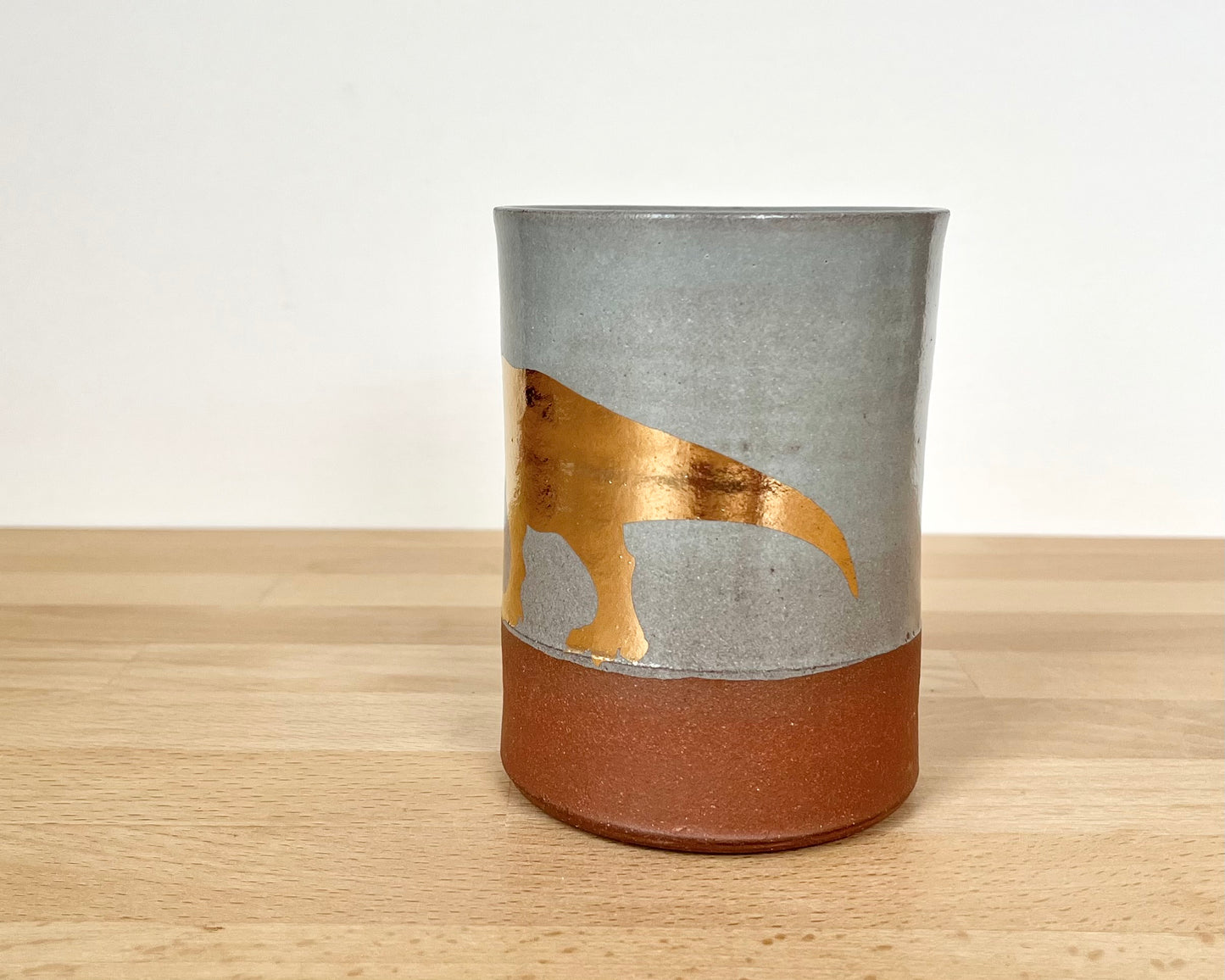 Gold T-Rex Mug - blue