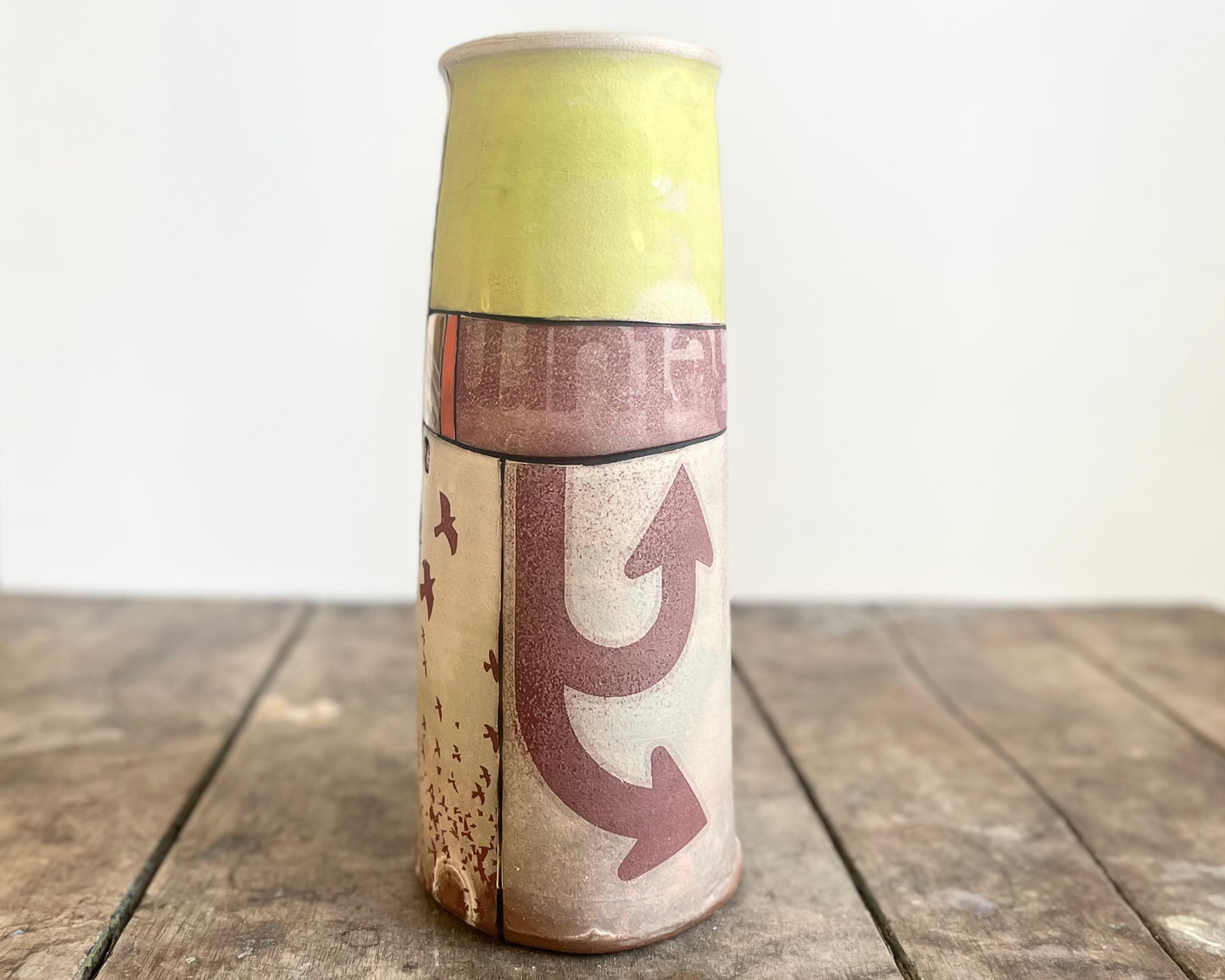 Flattened Collage Vase
