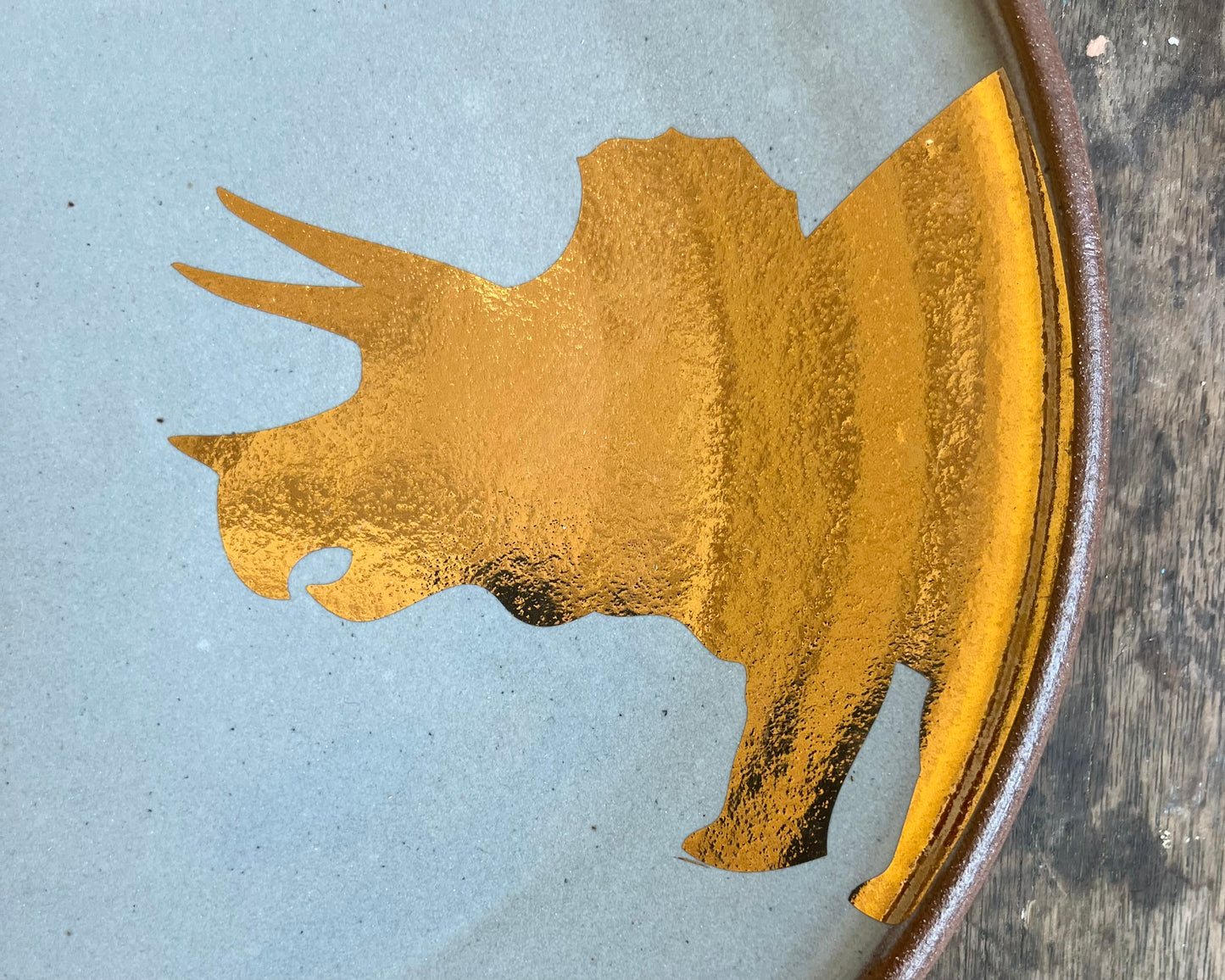 Gold Triceratops Plate
