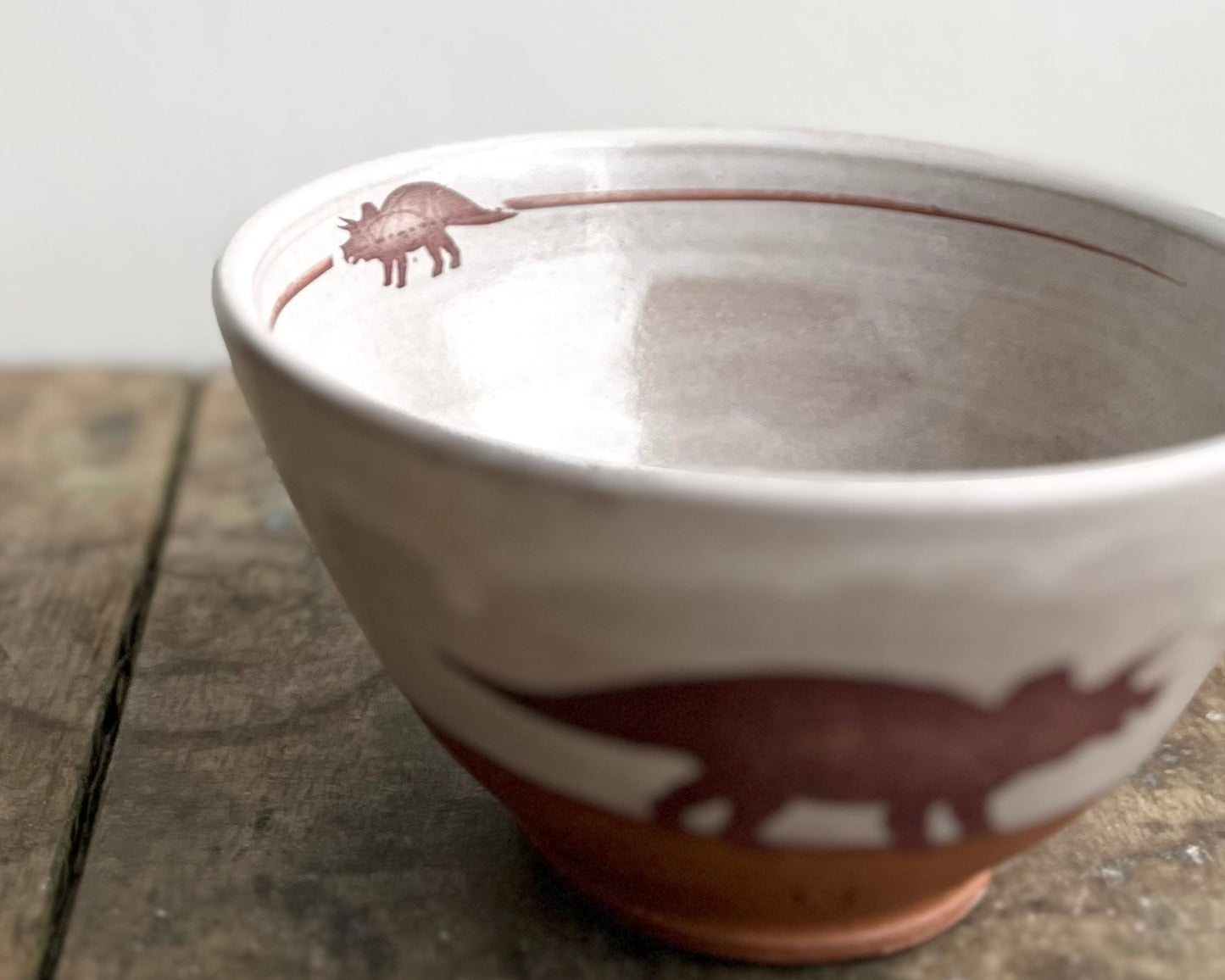 Triceratops Bowl - white