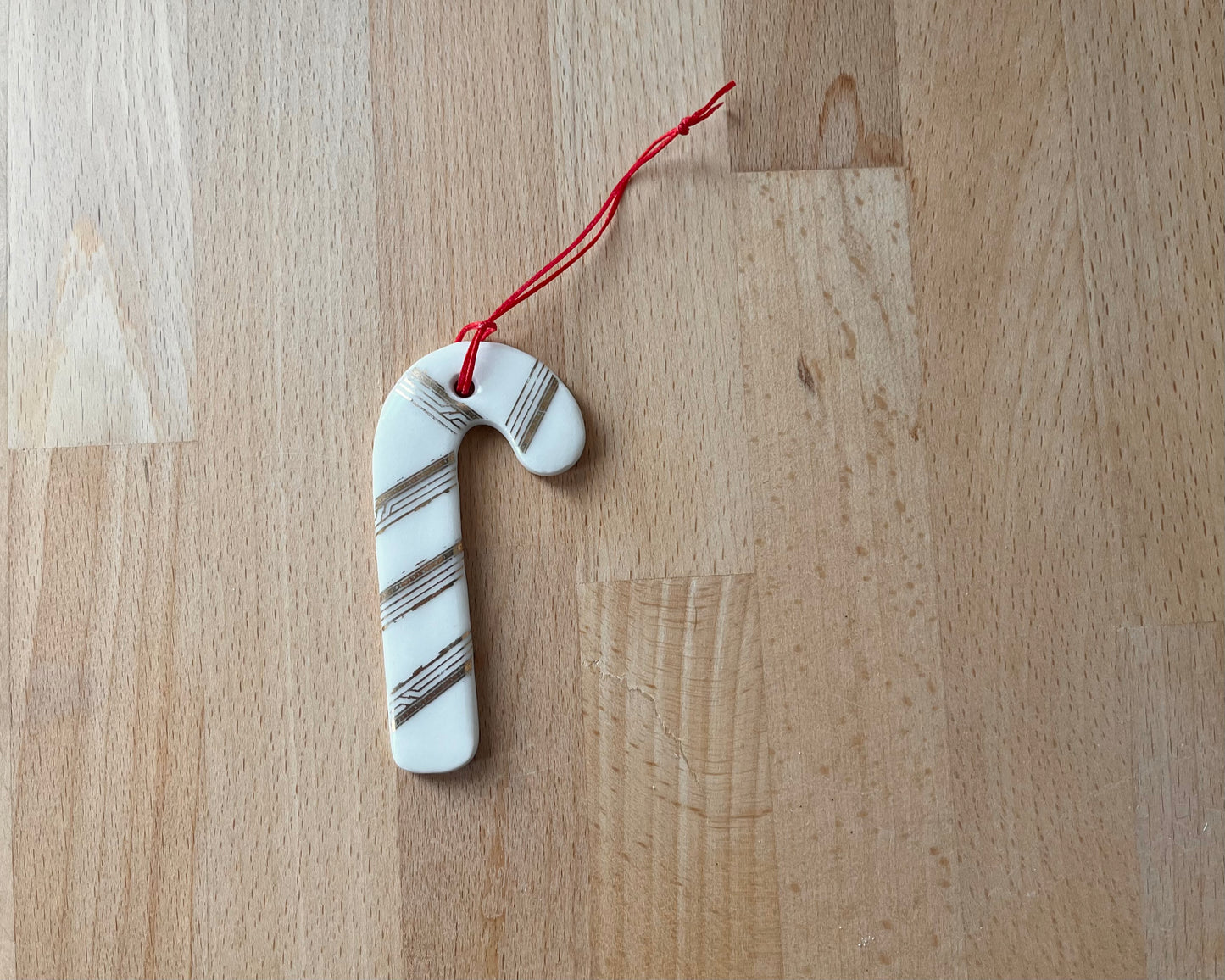 Candy cane ornament