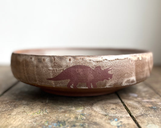 Serving Bowl with Triceratops