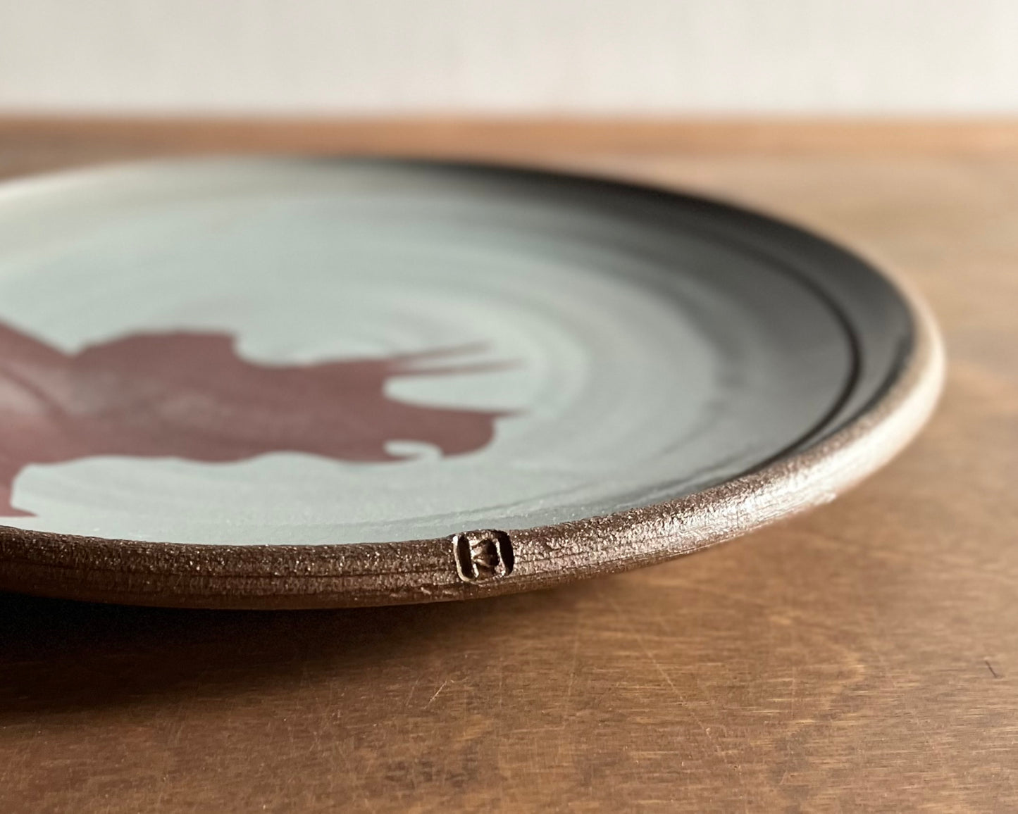 Triceratops Dinner Plate - blue