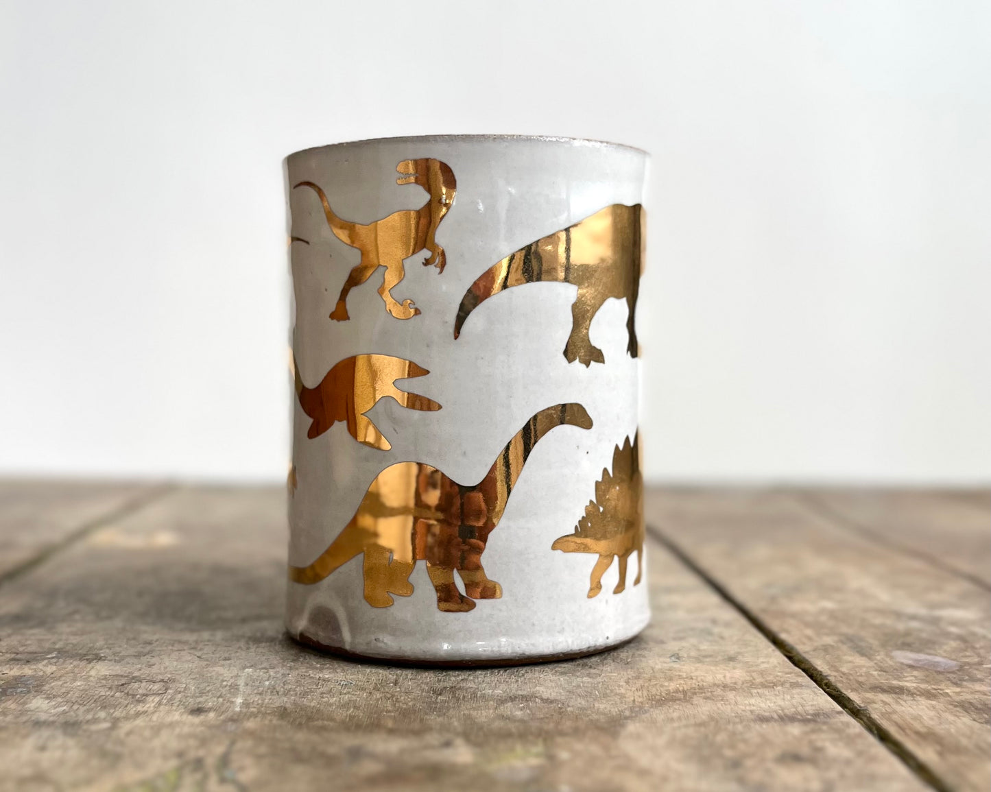 Gold Dinosaur Mug