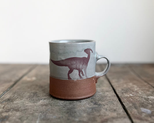 Parasaurolophus Americano Mug - blue