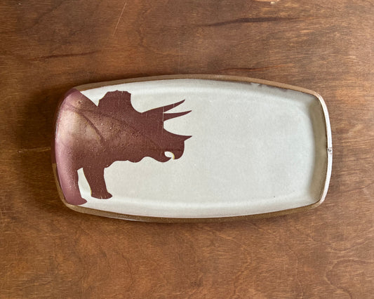 Triceratops Large Rectangle Plate