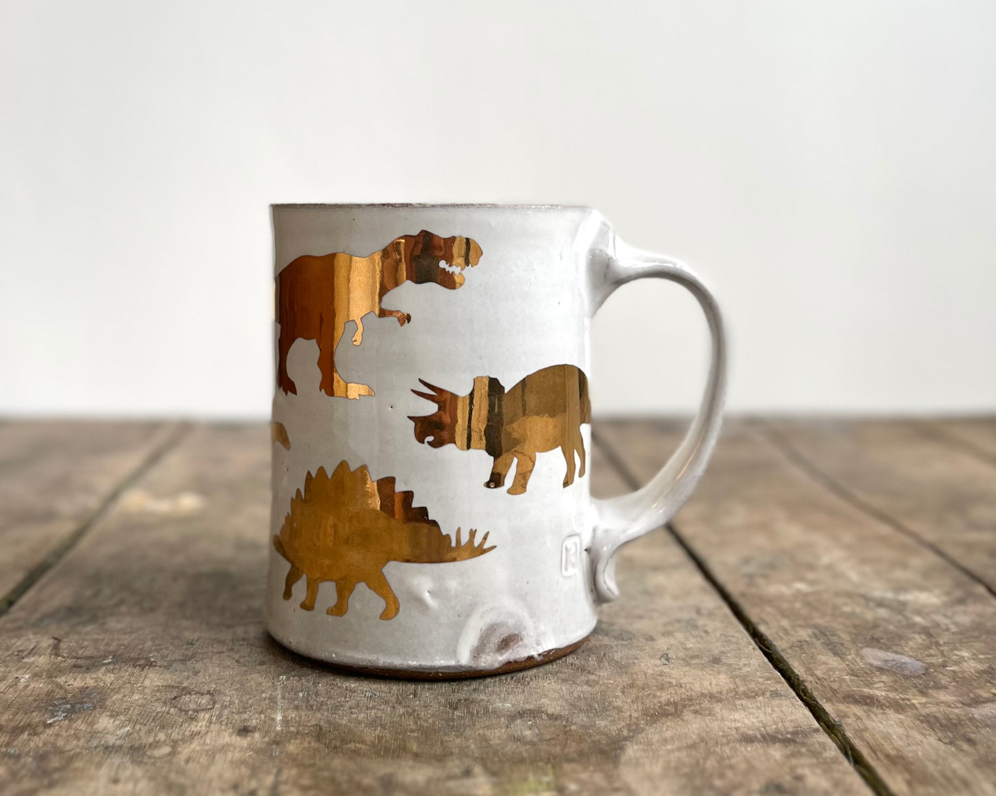 Gold Dinosaur Mug