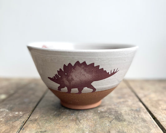 Stegosarus Bowl - white