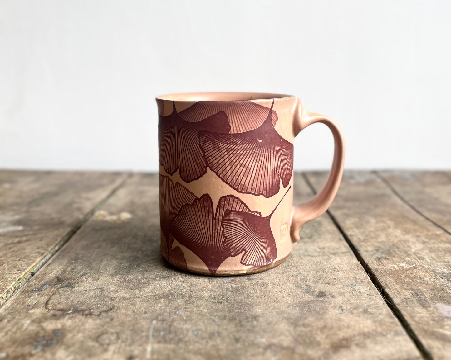 Ginkgo Mug - matte pink