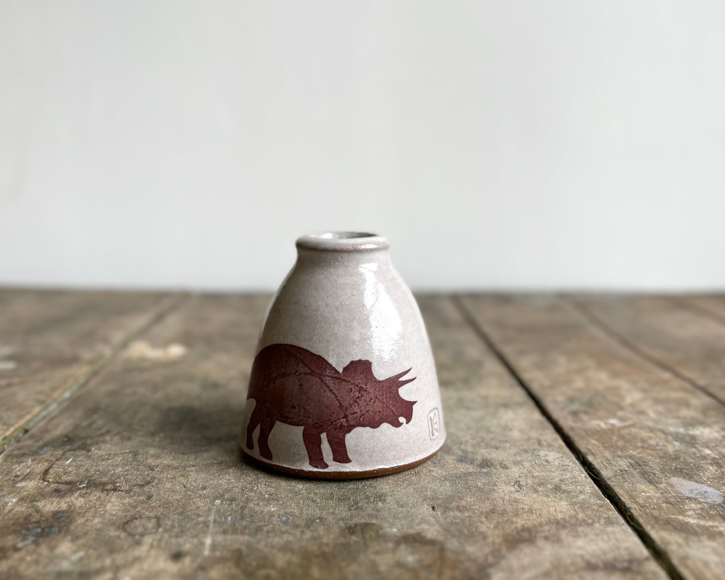 Triceratops Bud Vase