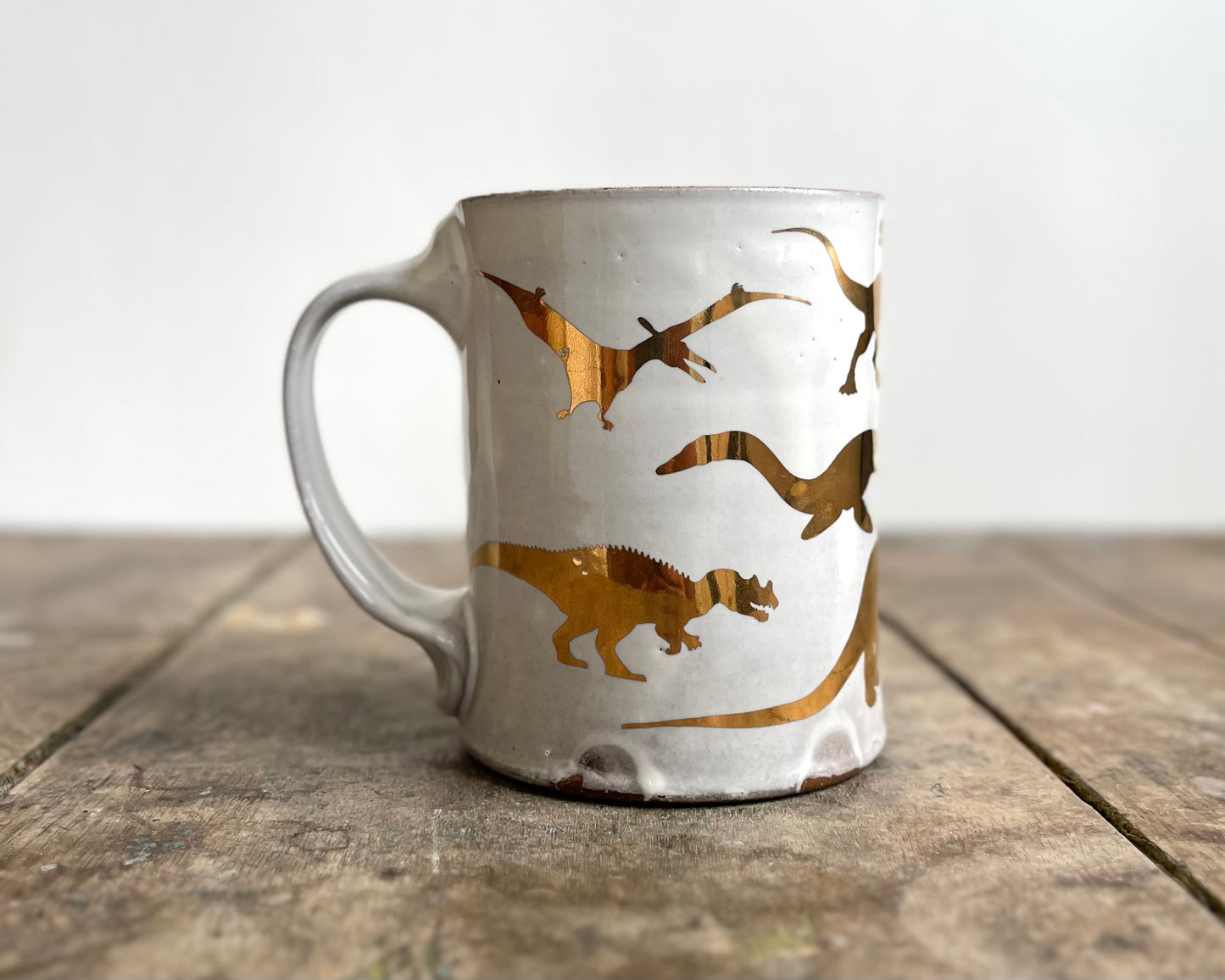 Gold Dinosaur Mug