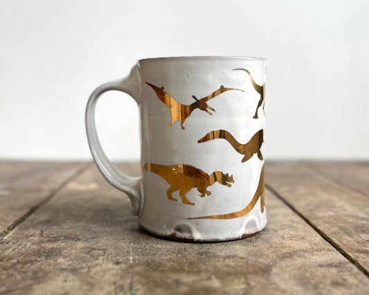 Gold Dinosaur Mug
