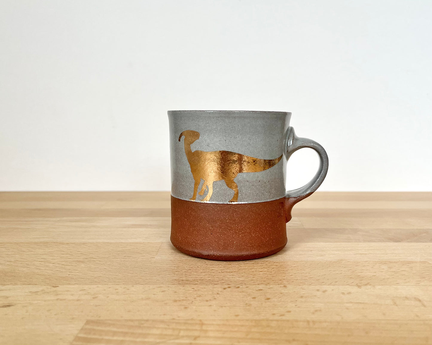 Gold Parasaurolophus Americano Mug - blue