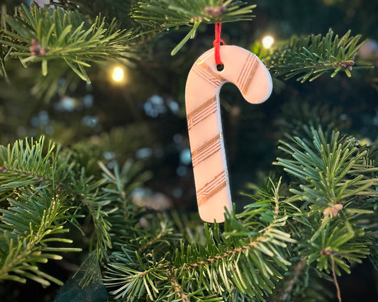 Candy cane ornament