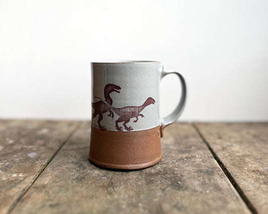 Velociraptor Pack Mug - blue