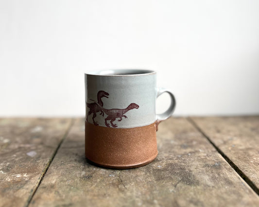 Velociraptor Pack Americano Mug - blue