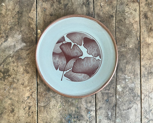 Ginkgo Dinner Plate - blue