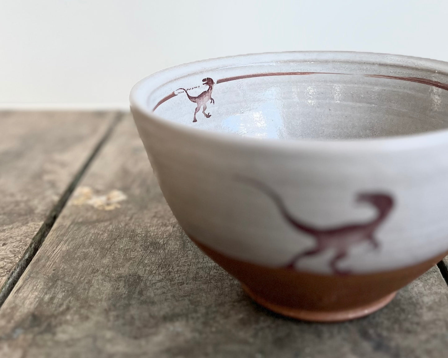 Velociraptor Bowl - white