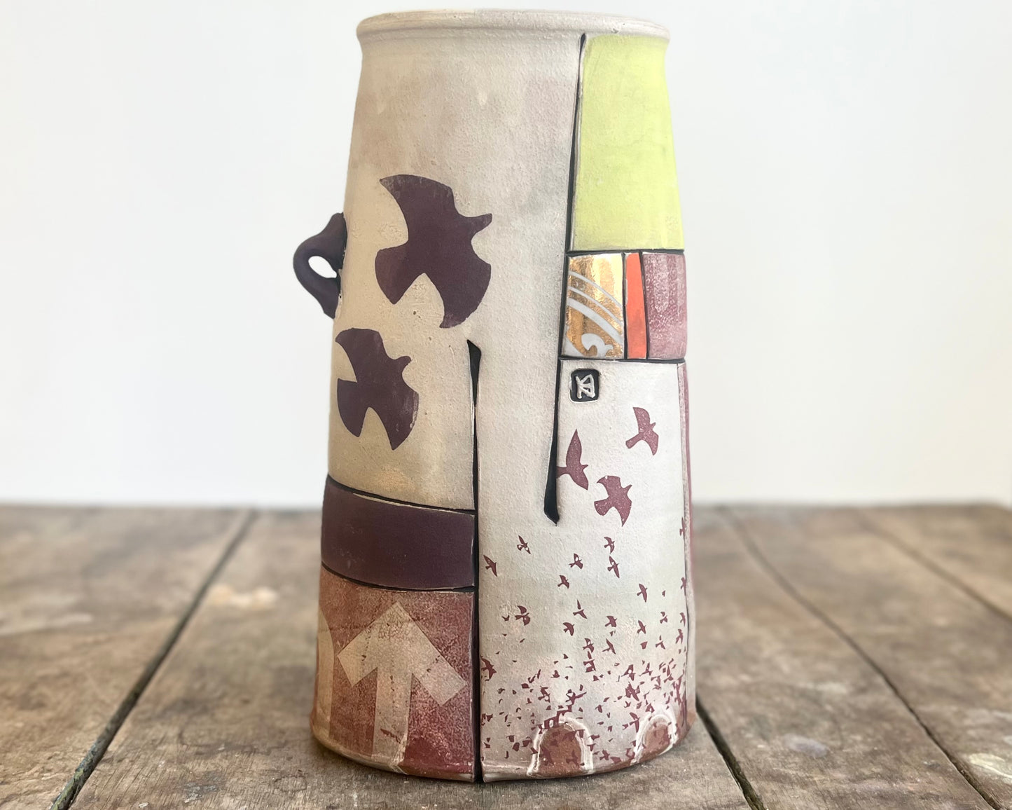 Flattened Collage Vase
