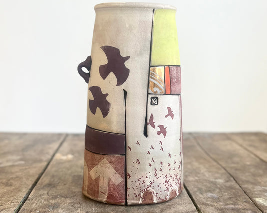 Flattened Collage Vase