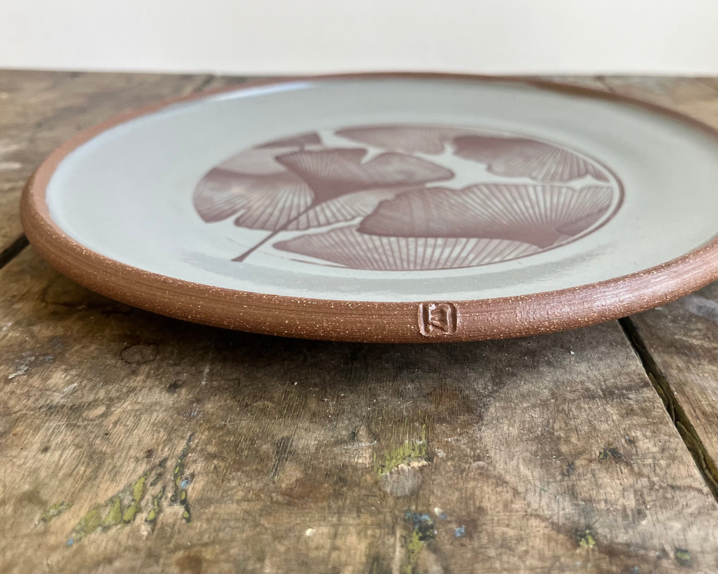 Ginkgo Dinner Plate - blue