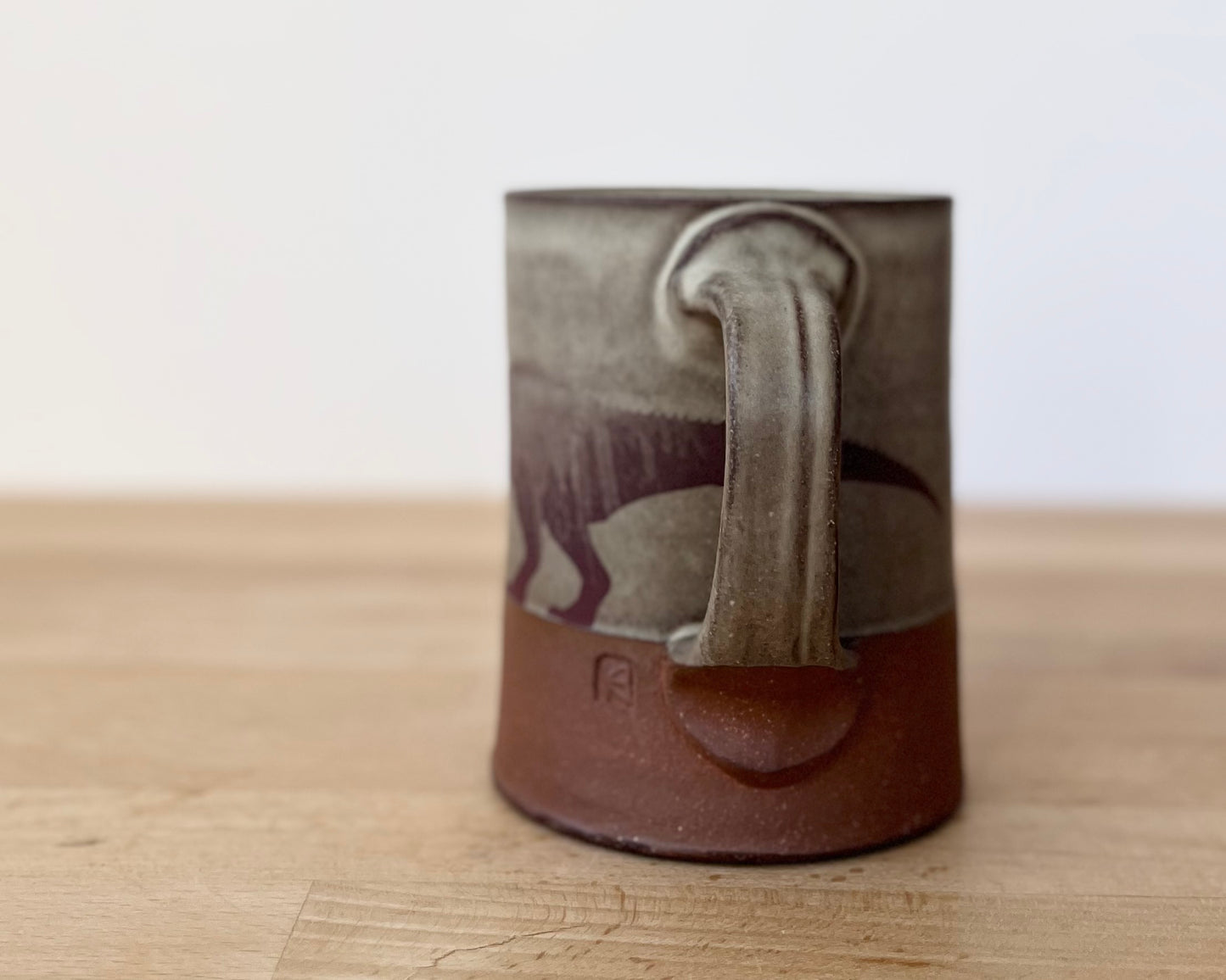Ceratosaurus Mug - warm grey matte