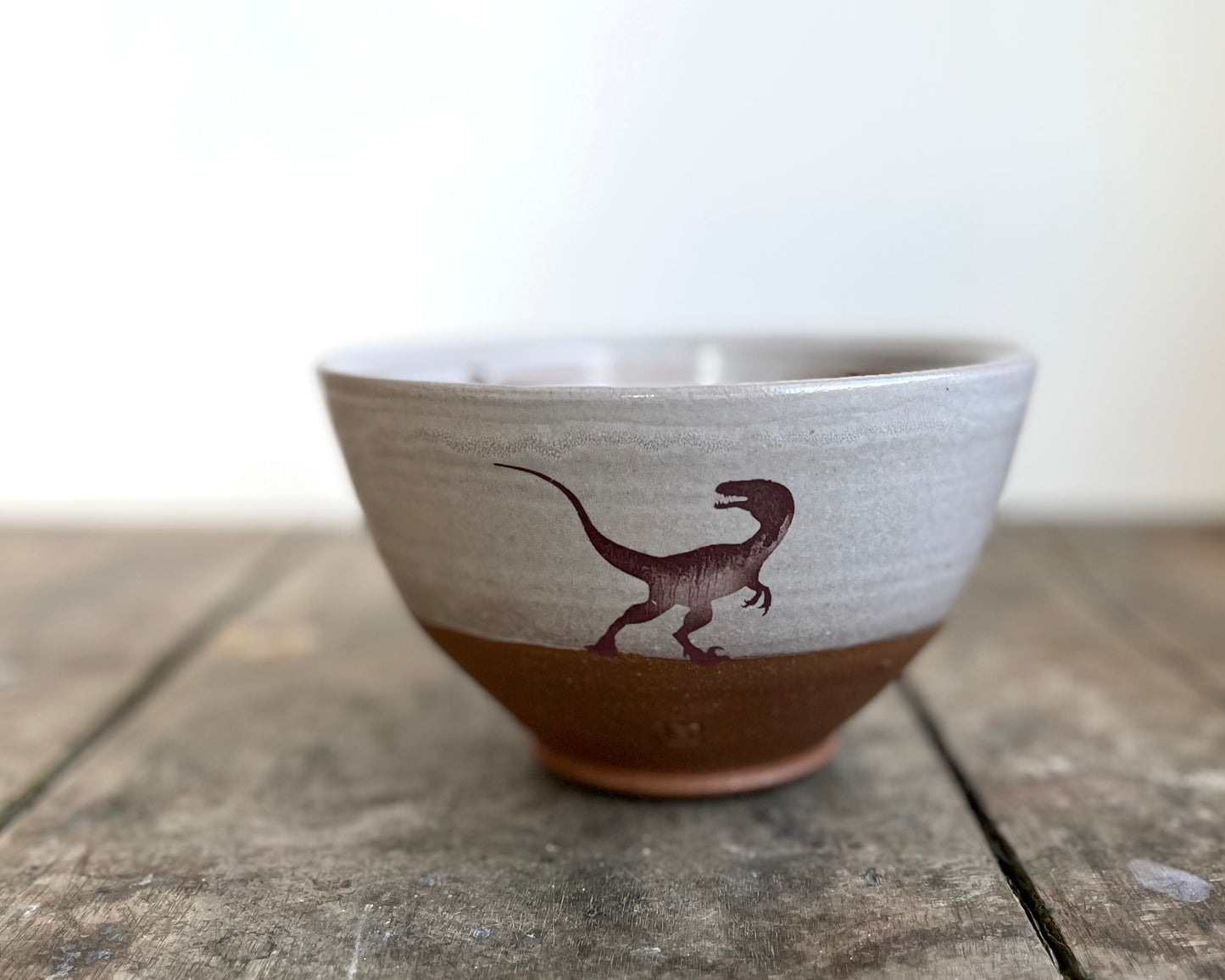 Velociraptor Bowl - white