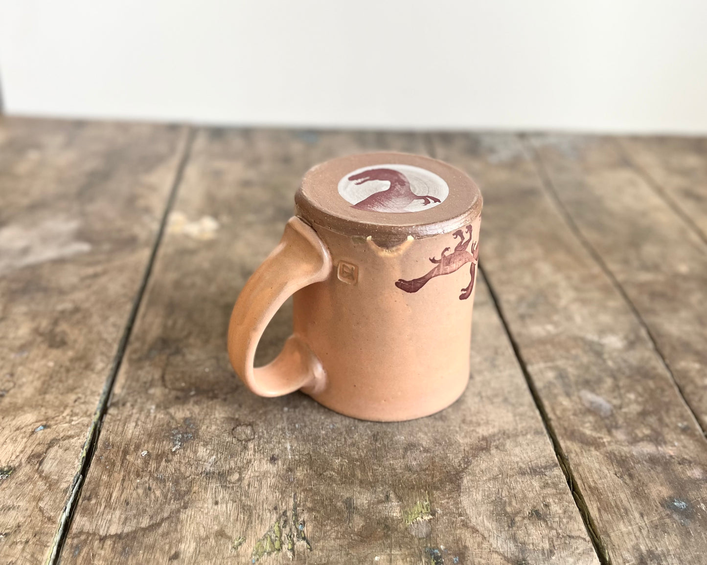 Velociraptor Pack Mug - matte pink