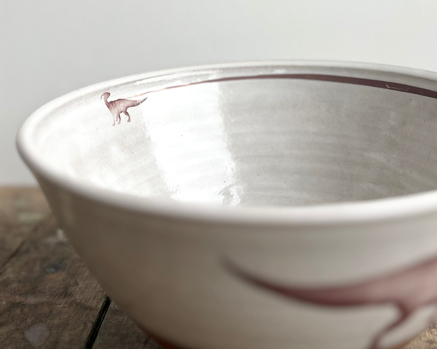 Parasaurolophus Bowl - white