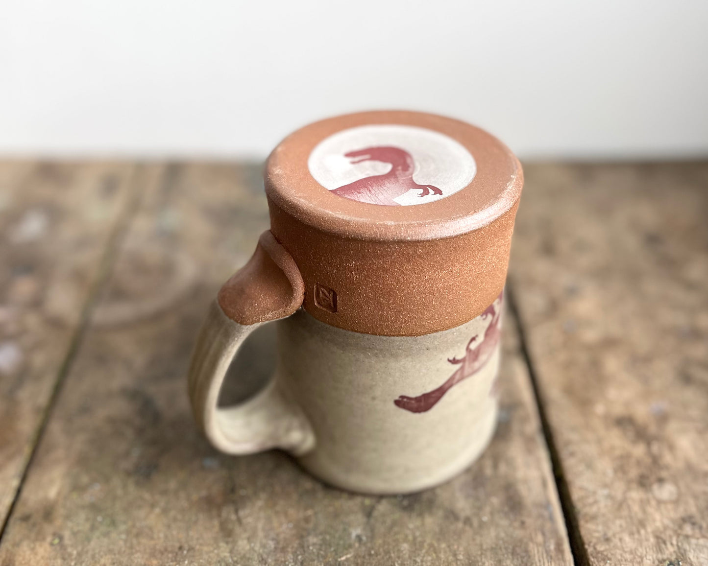 Velociraptor Pack Mug - matte grey