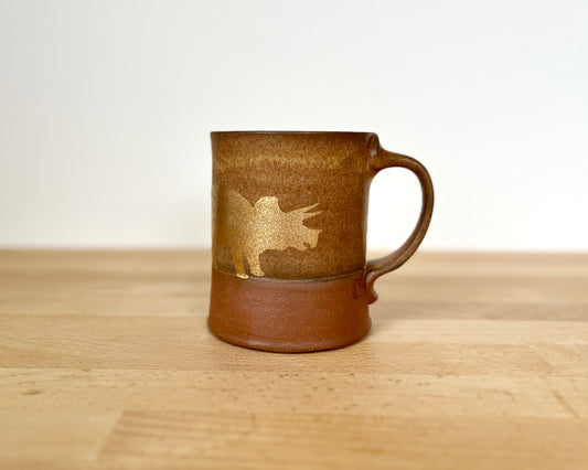 Gold Triceratops Mug