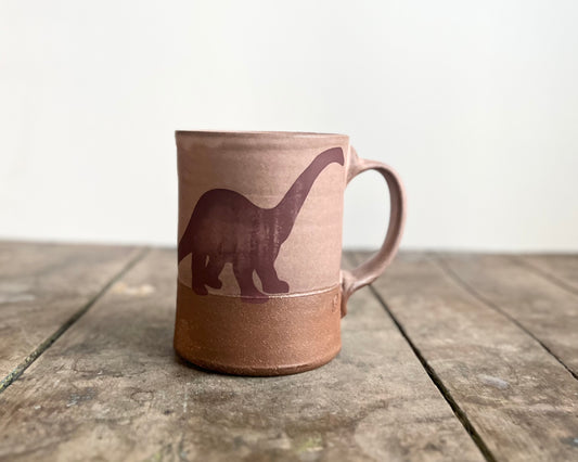 Diplodocus Mug - pink matte