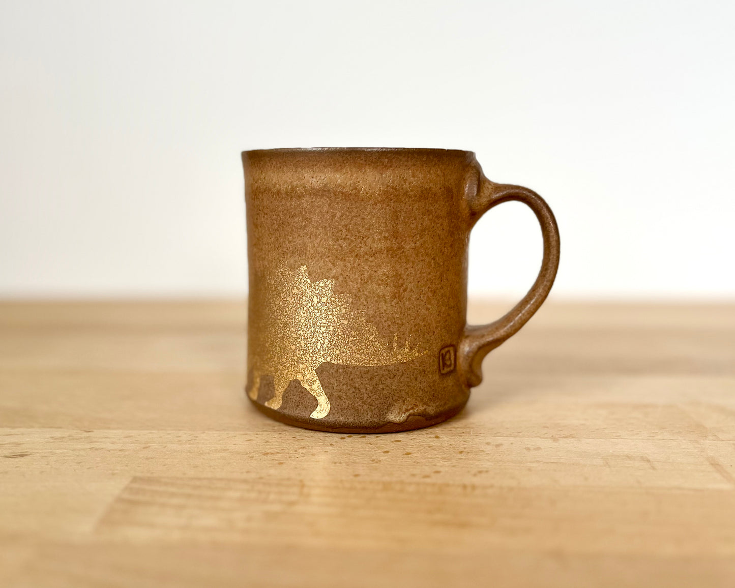 Gold Stegosaurus Mug