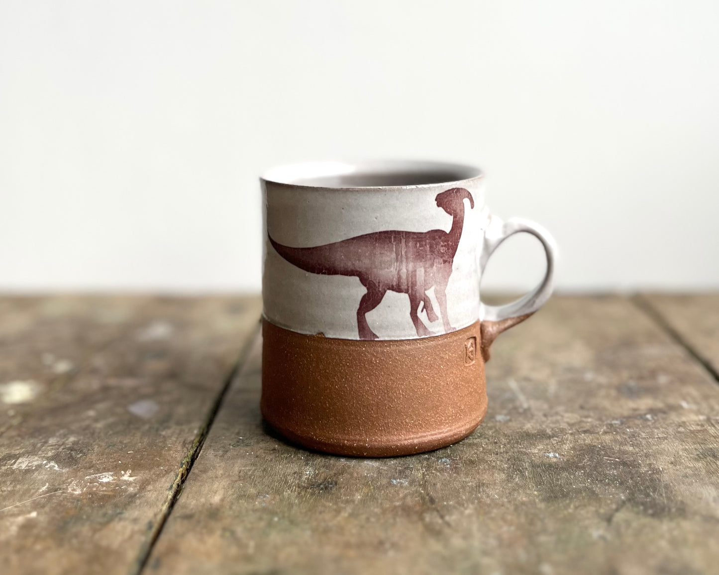 Parasaurolophus Americano Mug - white
