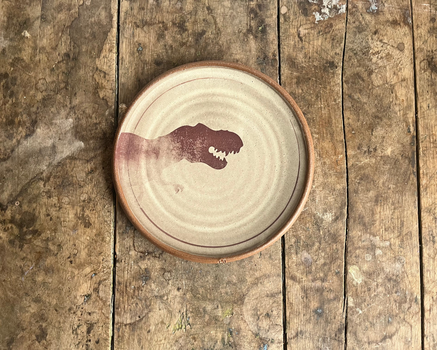 T-Rex Side Plate  - warm grey matte