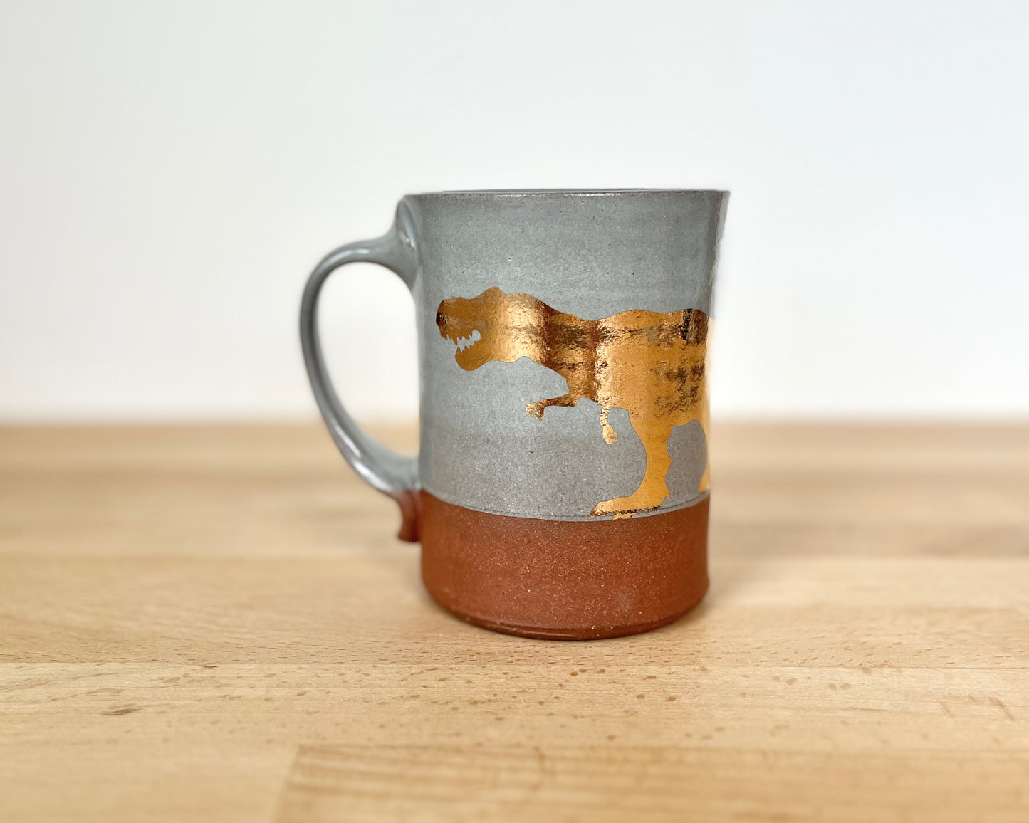 Gold T-Rex Mug - blue