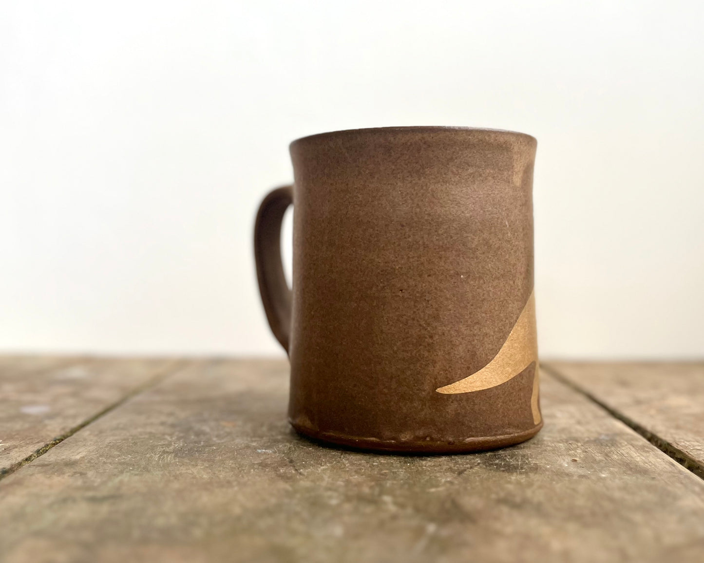 Gold Triceratops Mug - Matte Brown