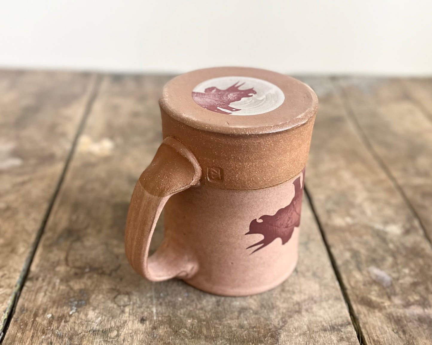 Triceratops Mug - pink matte