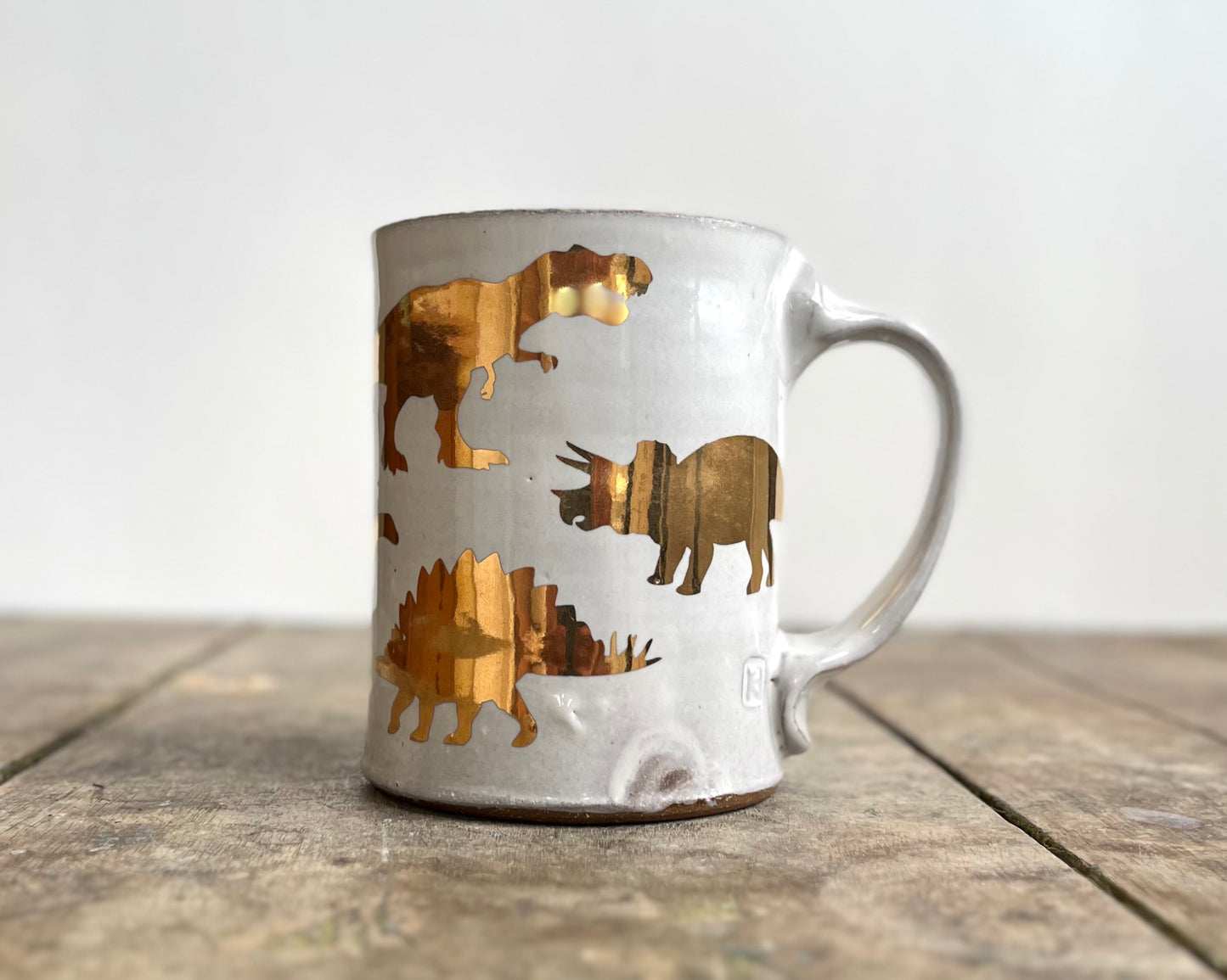 Gold Dinosaur Mug
