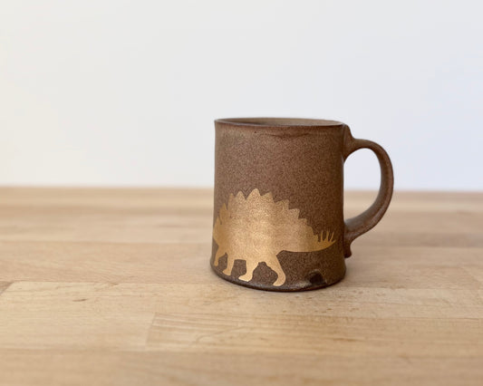 Gold Stegosaurus Mug
