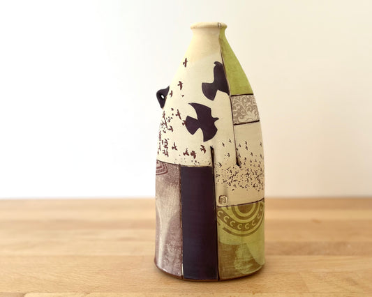 Flattened Collage Vase