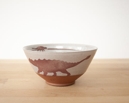 Ankylosaurus Bowl - white