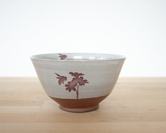 Bee and Daisy Bowl - white