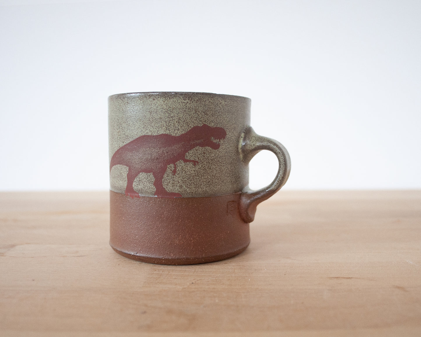 Americano Mug with T-Rex - speckled green