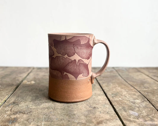 Ginkgo Mug - matte pink