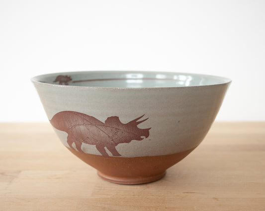 Triceratops Noodle Bowl - blue