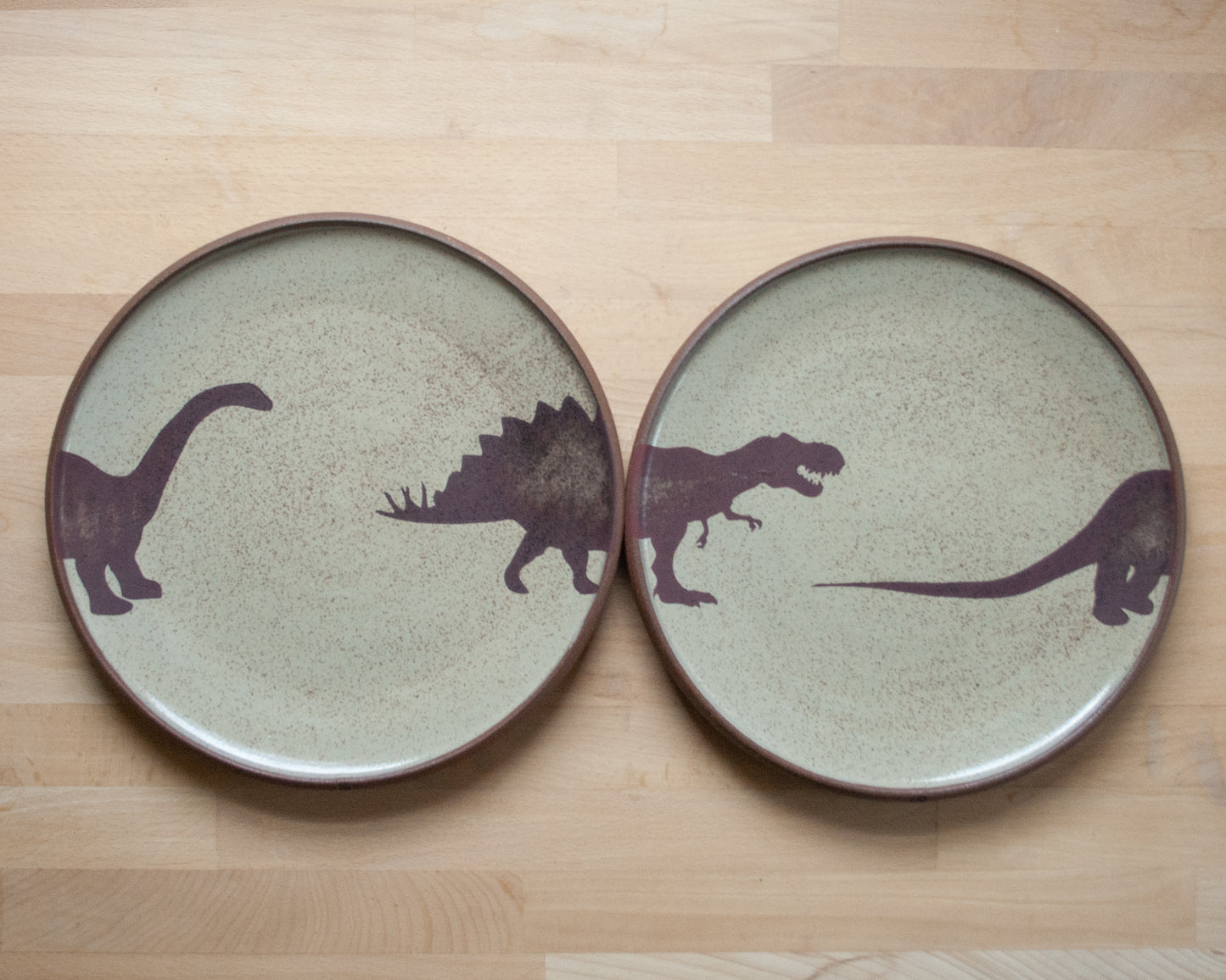 Set of Four Dinosaur Plates