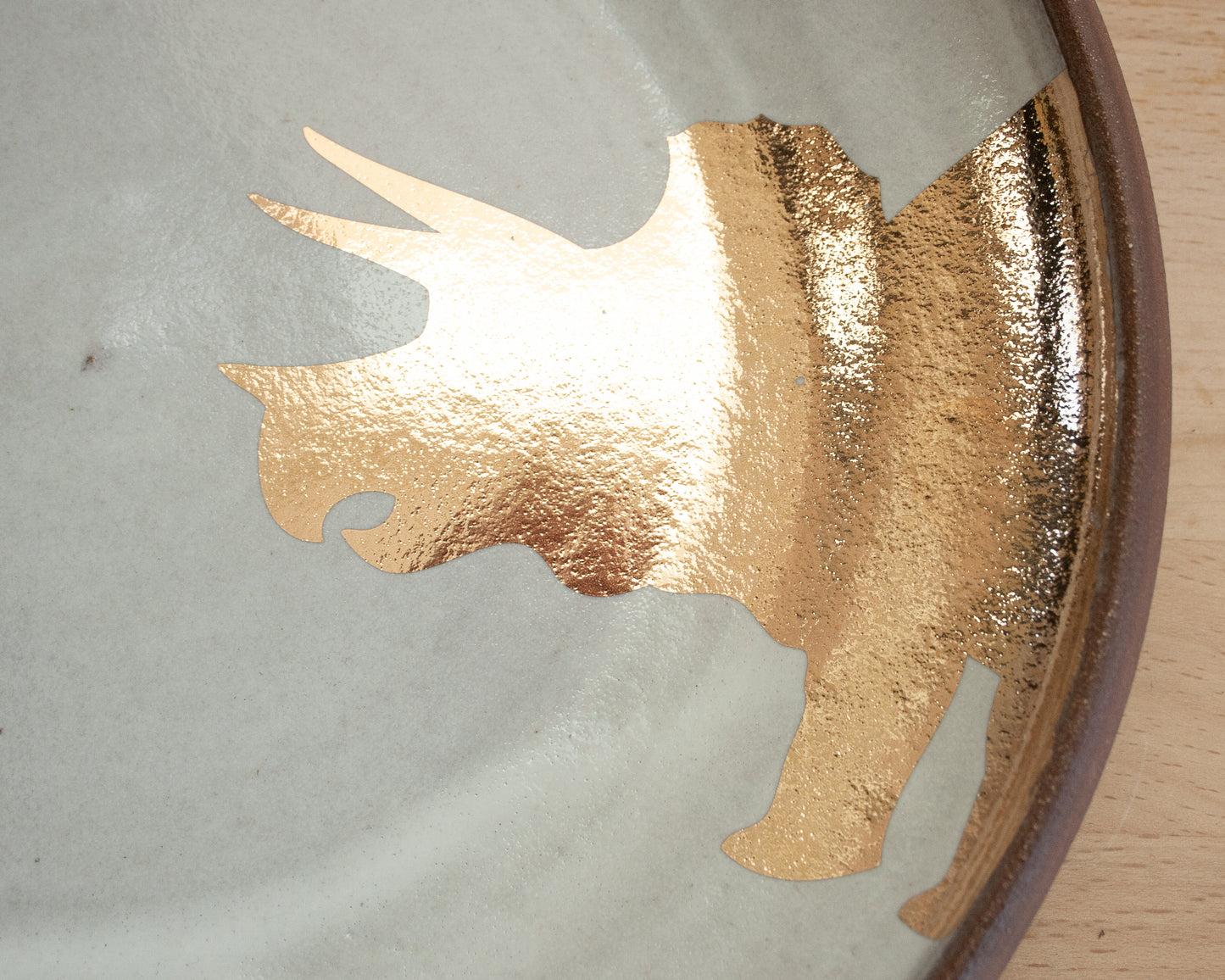 Gold Triceratops Plate
