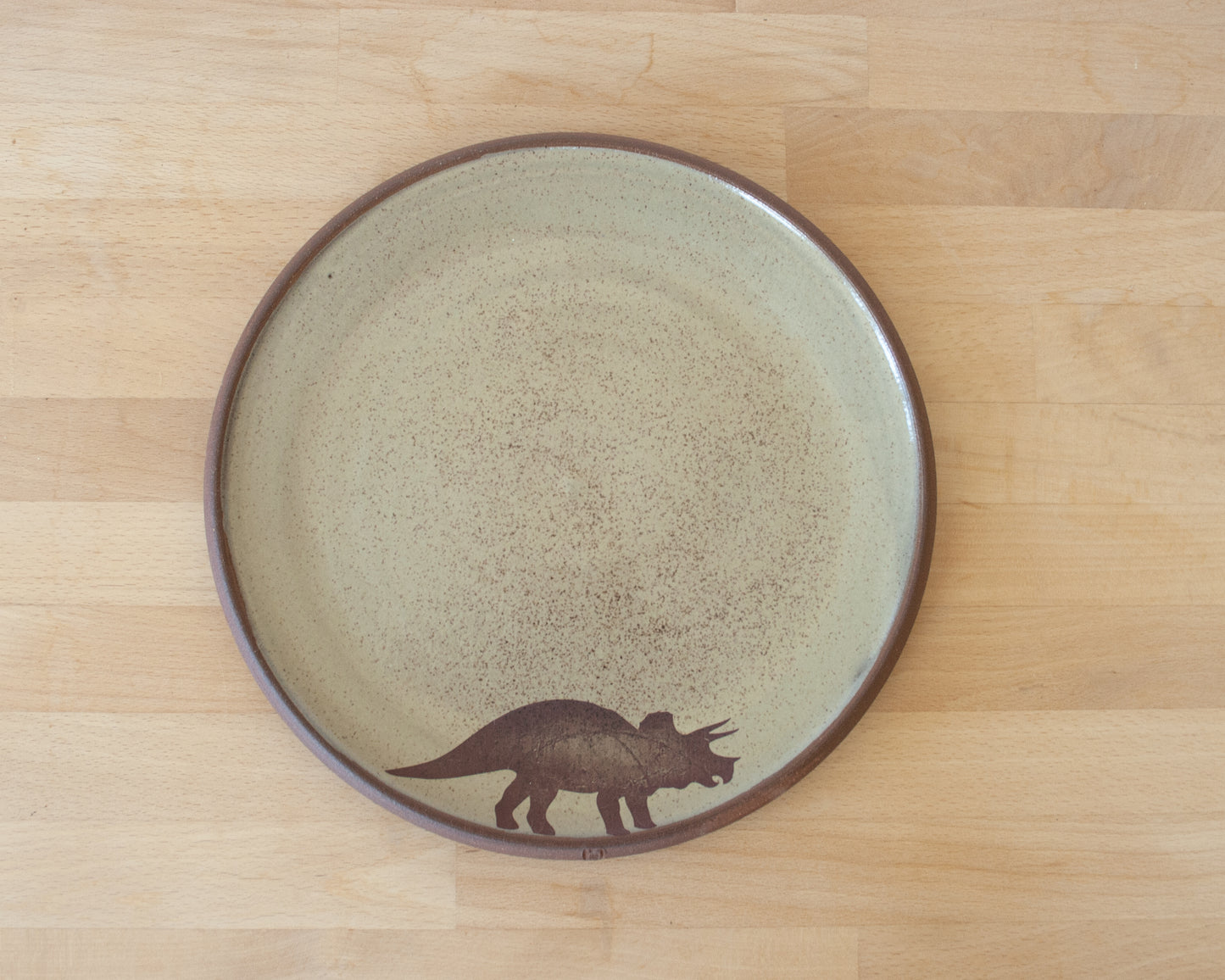 Triceratops Dinner Plate - yellow